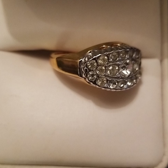 ART DECO 18KT GF HALLMARKED RING SZ 6 - Picture 2 of 6